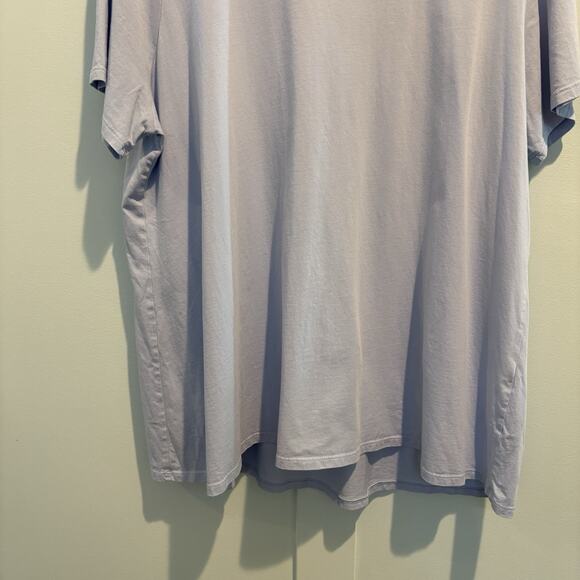 Pure Jill Tunic Top 2X Sky Blue Scoop Neck Elliptical Tee Pima Cotton Capsule - Picture 4 of 12